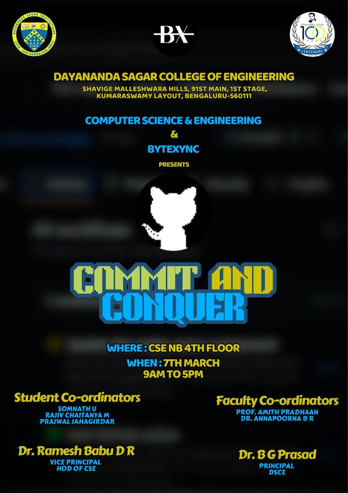 Commit and Conquer event poster