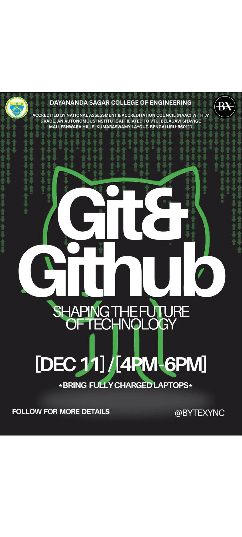 Git and Github workshop event poster