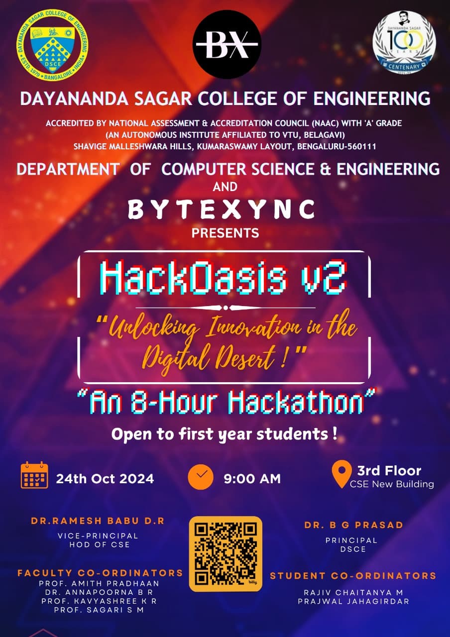 HackOasis V2 event poster
